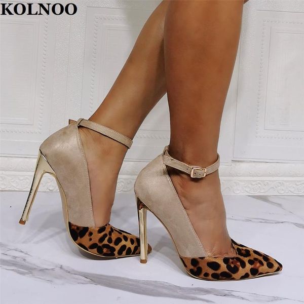

dress shoes kolnoo handmade ladies high heels pumps two-tones buckle strap prom us5-15 evening real pos fashion, Black