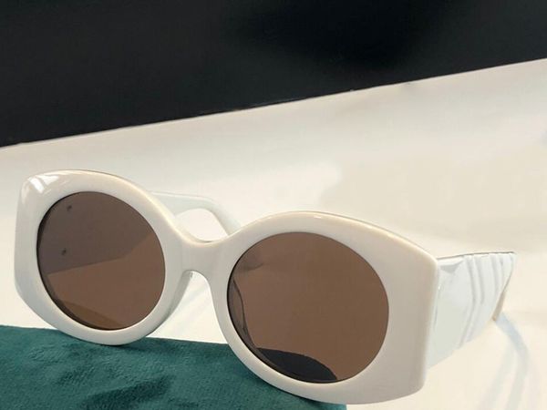 

0810 new fashion sunglasses with uv protection for men and women vintage oval frame popular come with case classic sunglasses, White;black