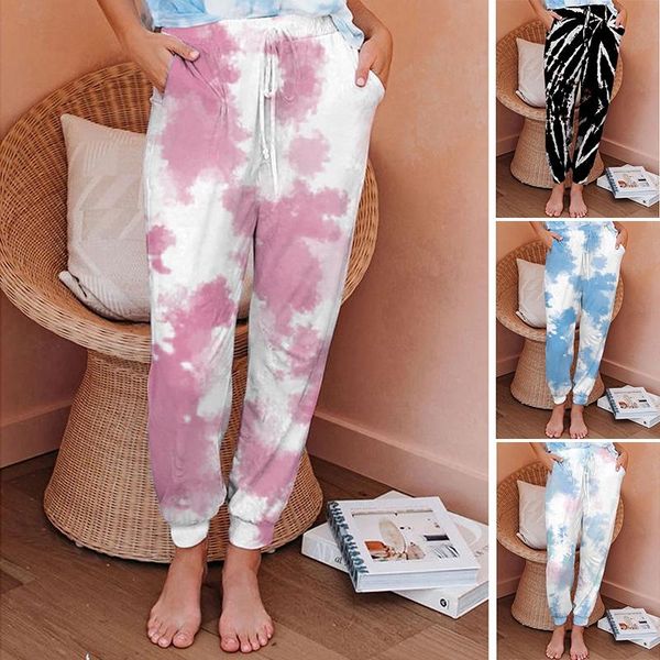 

women tie dye joggers high waist long baggy pants sweatpants loose street trousers women's & capris, Black;white
