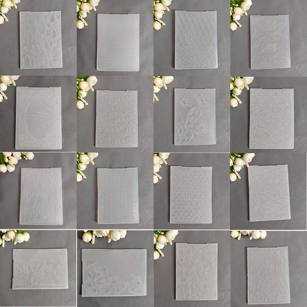 

craft tools 28 models embossing folder transparent plastic plates design for diy paper cutting dies scrapbooking size 10.5x14.5cm