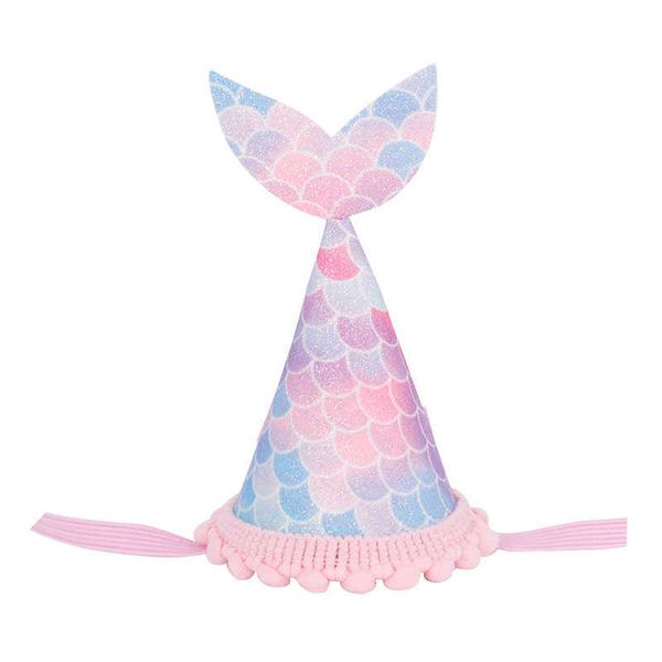 

baby glitter mermaid hats infant boutique lace fish scal caps kids ocean theme birthday party suppli cake smash toys