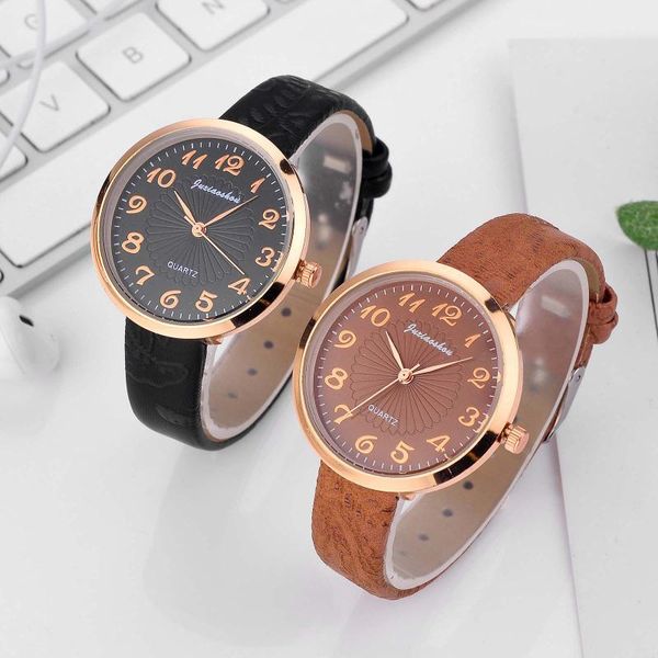 

wristwatches female sleek minimalist fashion leather strap quartz women watches bracelet watch ladies orologio uomo automatic, Slivery;brown