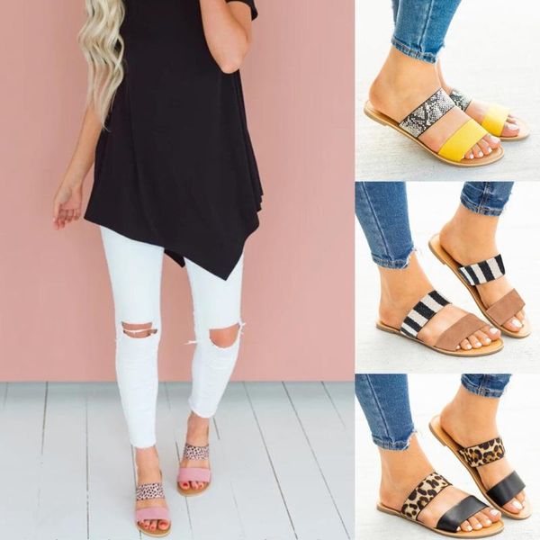 

slippers women non-slip shoes summer retro roman monochrome plus-size outdoor beach sandals for women#0305, Black
