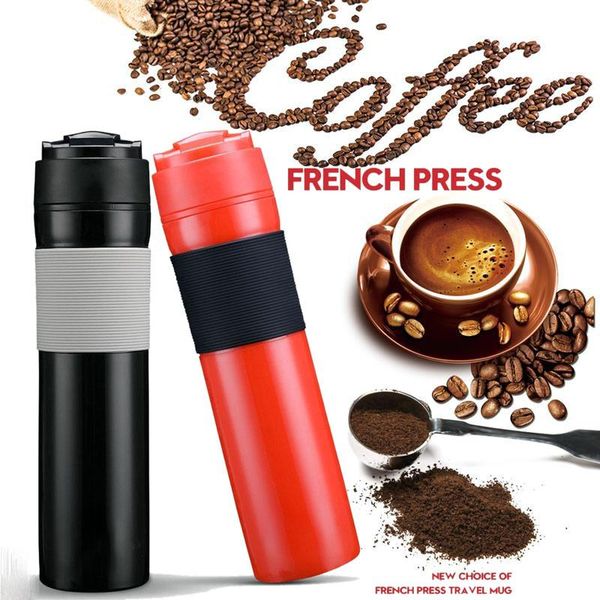 

coffee pots portable french press maker travel mug manual patent plunger double wall filtration water isolation tea cup gift