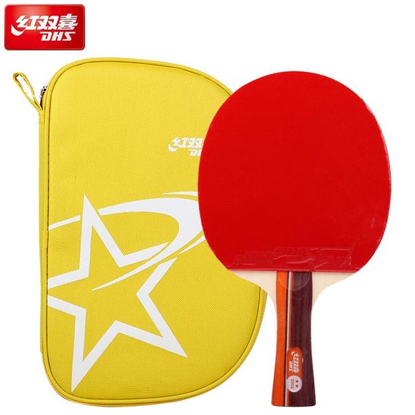 

original dhs table tennis racket double pimples-in rubber pong loop raquete de bat raquets