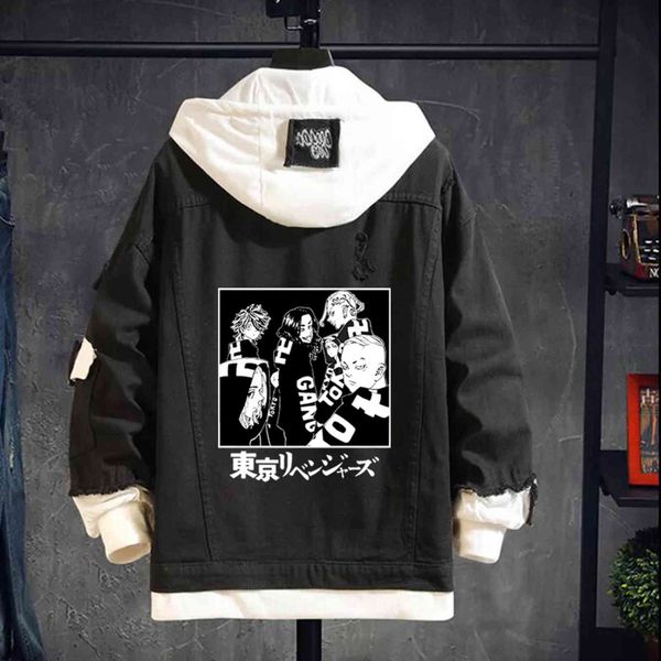 

men's men's denim et, thick street cloth, hip hop et., Black;brown