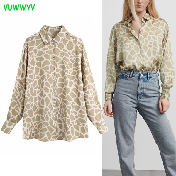 

vuwwyv fashion print satin collar shirts for women summer casual plus size button up shirt woman long sleeve ladies 210430, White