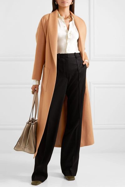 

women's wool & blends slim long fashion womens coats 2021 winter solid pockets open stitch blend coat and jacket england style ladies, Black