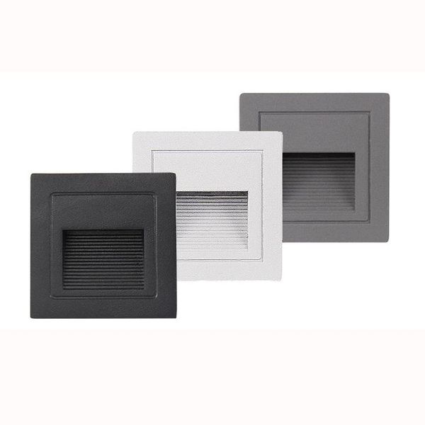 

wall lamp 10pcs 3w waterproof led stair step light 86x86mm outdoor footlight embedded corner ip65 floor buried