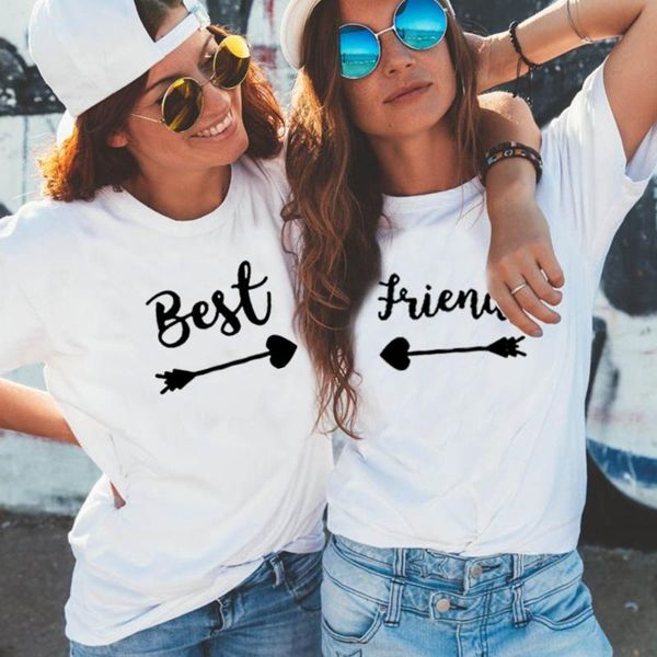 

friends t shirt women t-shirt summer short sleeve sister bff tshirt white casual tee femme women's