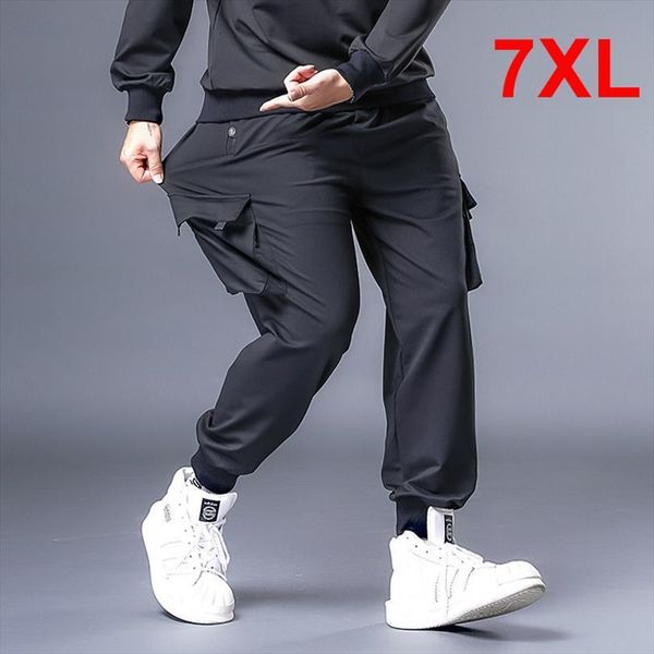 

baggy hip hop streetwear women pant cargo big size 7xl sweatpants male jogger oversize fashion trousers plus szie, Black