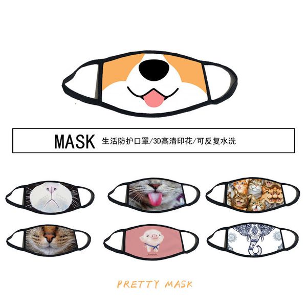 

3d digital printing pm2.5 filter dust and haze proof chilen warm cotton mask