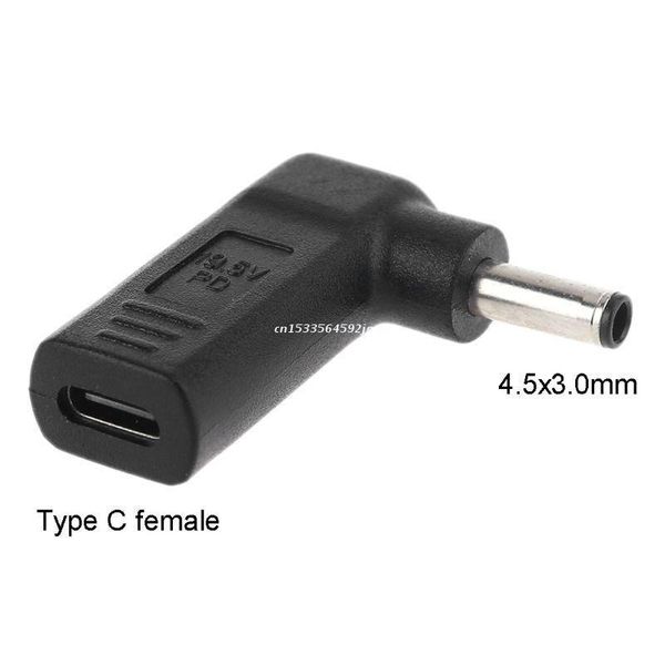 

computer cables & connectors usb type c female to 4.5x3.0mm plug dc power adapter converter for xps12 13 9360 9350 lapcharging cabl