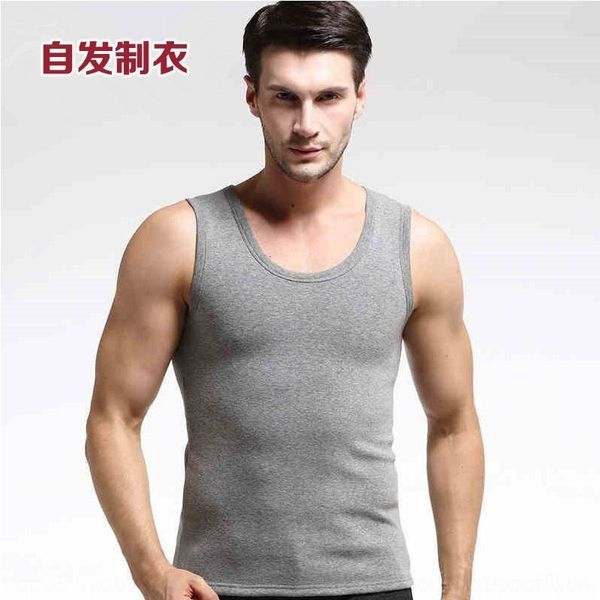 

v19 with plush elastic round neck autumn and wter men' warm men' tank with plush elastic round neck in autumn and winter warm v, White;black