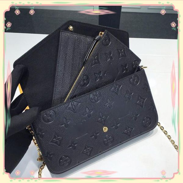 

518 gglvlouisvittonyslvutton 3 pcs/set favorite multi pochette accessories women crossbody purse messenger ba, Red;black