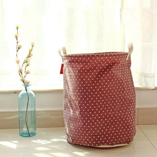 

hanging baskets nostalgic cotton linen storage bin purple cleaning bag bucket home case for homeuse kep bathroom