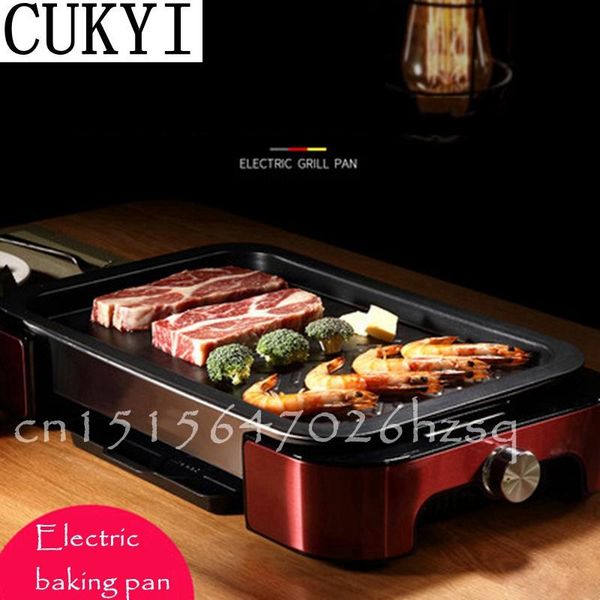 

camp kitchen cukyi household electric grills & griddles barbecue smokeless plate multifunctional frying pan 1000w daikin material