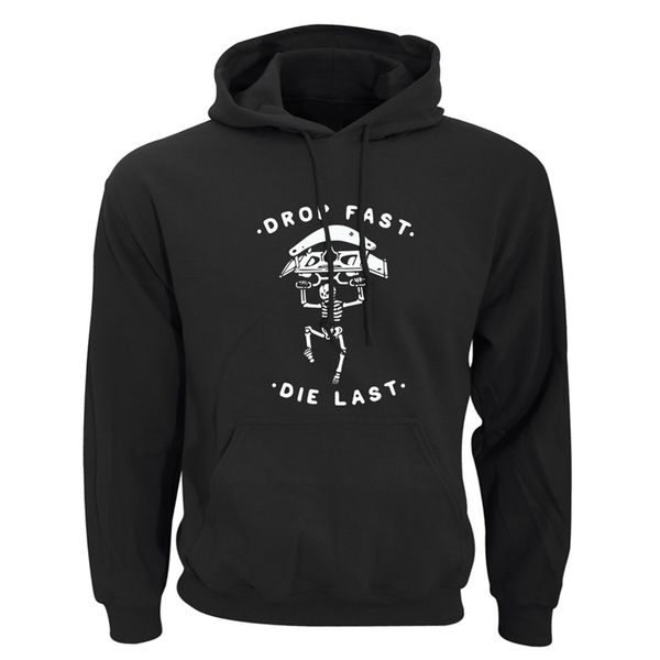 

trendy hiphop sweater drop fast coat men's hoodie, Black