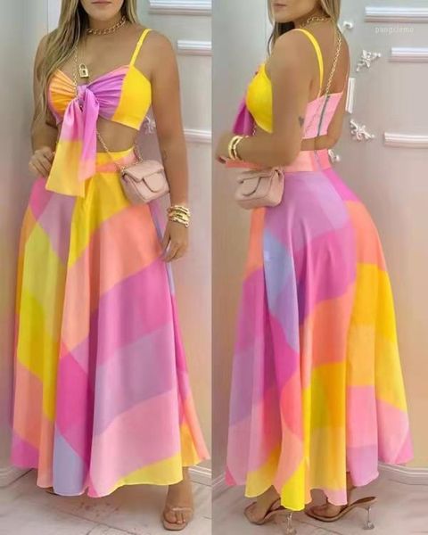 

women's tracksuits 2021 summer hit color casual fashion skirt suit two-piece, Gray