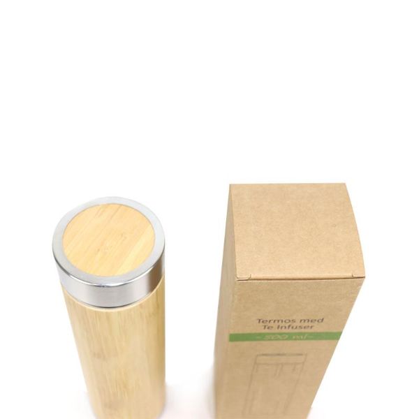 

water bottles custom logo coffee bamboo cup stainless steel vacuum insulated