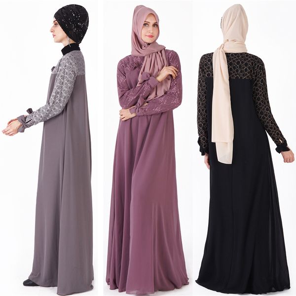 

dubai arab muslim hijab dress women lace bow plus size maxi abaya dress big swing turkish caftan long dresses islamic clothing, Red