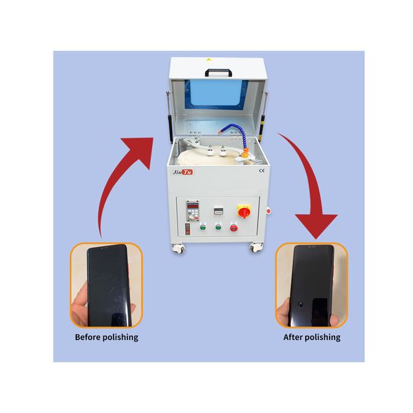 Jiutu Poliermaschine, Handy-Bildschirm, Glas, doppelt, schwarz oder weiß, Schleifer, Kratzerentferner, Mantel, LCD-Reparatur