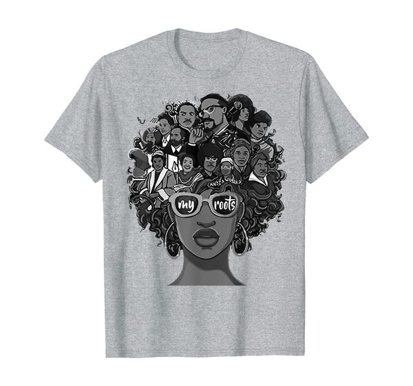 

i love my roots back powerful history month pride gift t-shirt, White;black