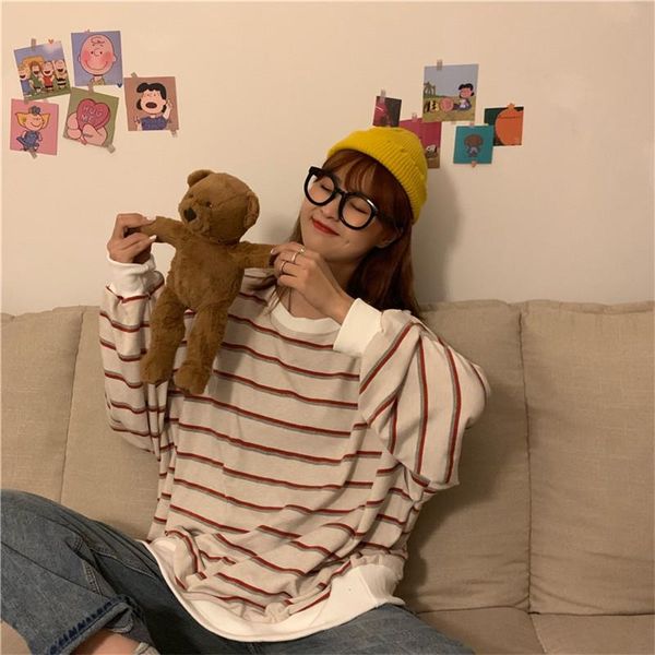 

women's hoodies & sweatshirts harajuku korean loose female red blue casual sweatshirt spring long sleeve hoodie girls streetwear kawai, Black