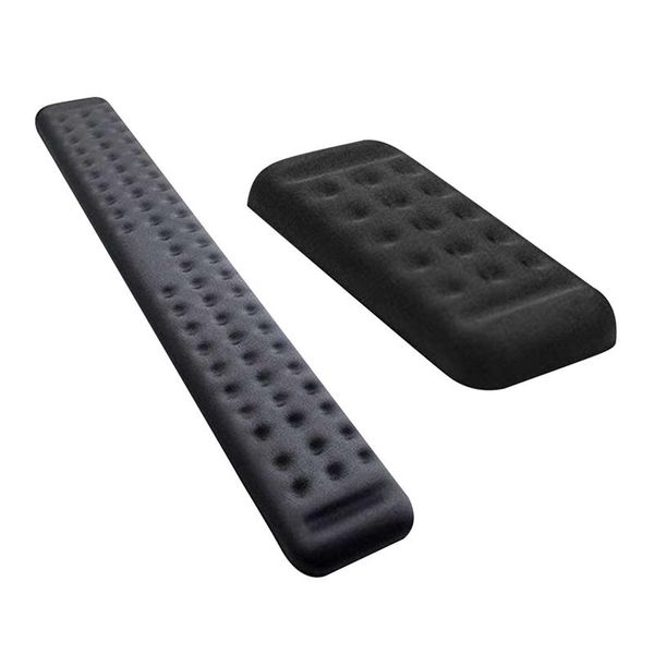 

2x keyboard wrist rest gaming tenkeyless memory foam hand palm support (17.3 inch/5.12 inch, black) mouse combos