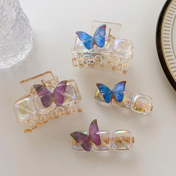 

woman transparent hair claw cute resin hairpins hair clips women hair accessories barrettes hairgrip ornaments, Golden;silver