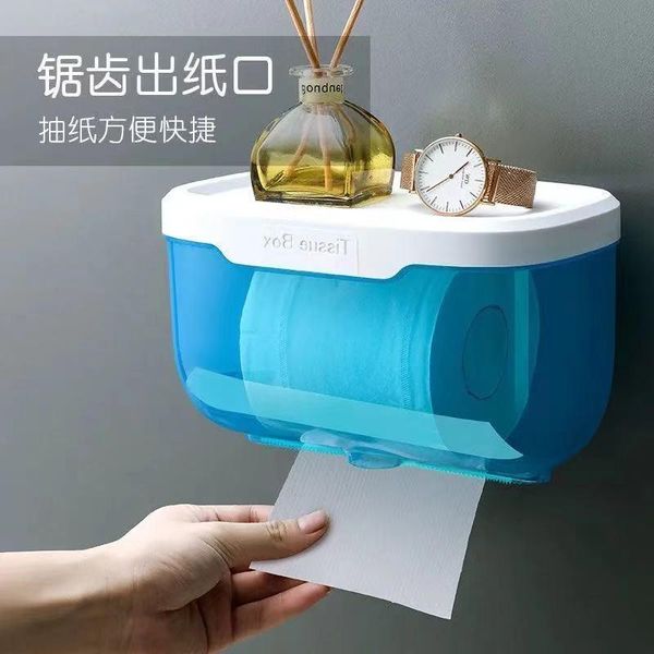 

toilet paper holders 1pcs punch-holder box waterproof storage rack towel kitchen bathroom