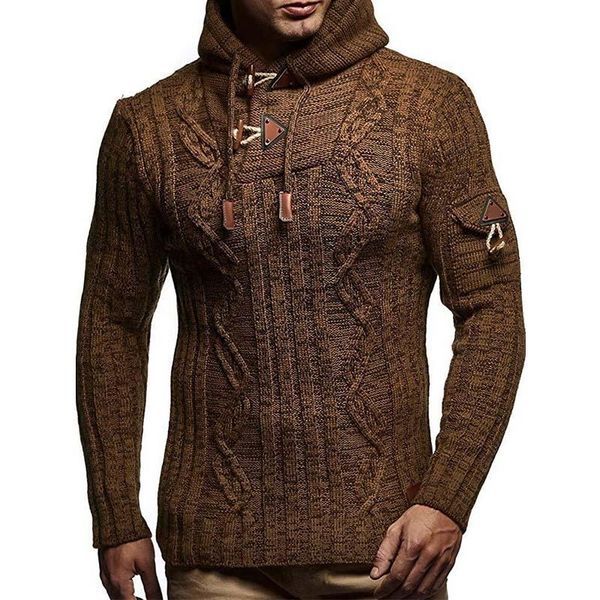 

men's sweaters casual pullover cotton solid color slim-fit sweater 4-color autumn and winter -selling fashion hooded warm 2021, White;black