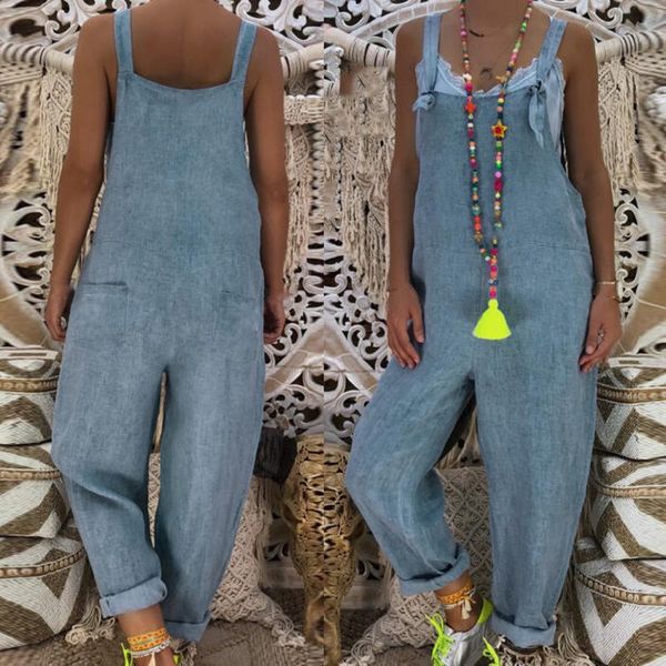 

women's jumpsuits & rompers tide jumpsuit women casual wide leg straps long lady summer, Black;white