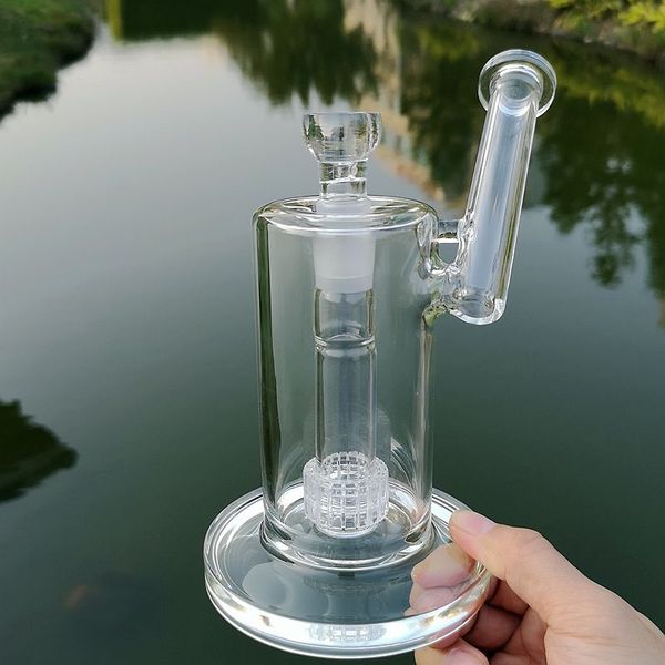 Mobius Matrix Glass Bongs de 5 mm de espessura cachimbo de cachimbo de cachimbo de pássaro com gaiola de pássaros de pássaros perc 18mm junta feminina com logotipo