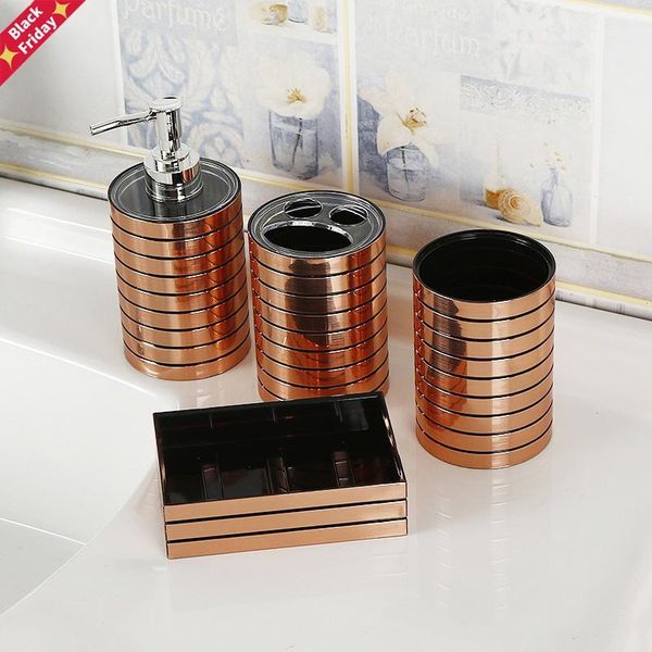 

set of 4 plastic bathroom accessories toothbrush holder toothpaste dispenser case soap box toilet shower storage bath accessory