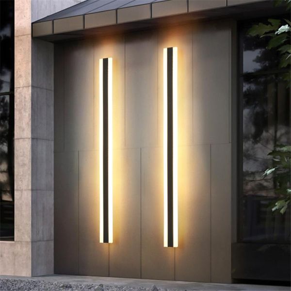 

outdoor wall lamps long strip led lamp waterproof linear light villa garden pillar porch corridor front door