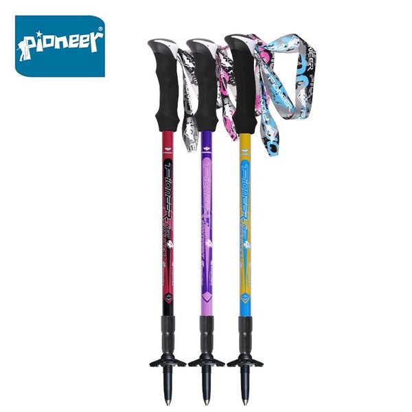 

pioneer 1pcs anti carbon fiber nordic walking sticks trekking hiking poles ultralight canes