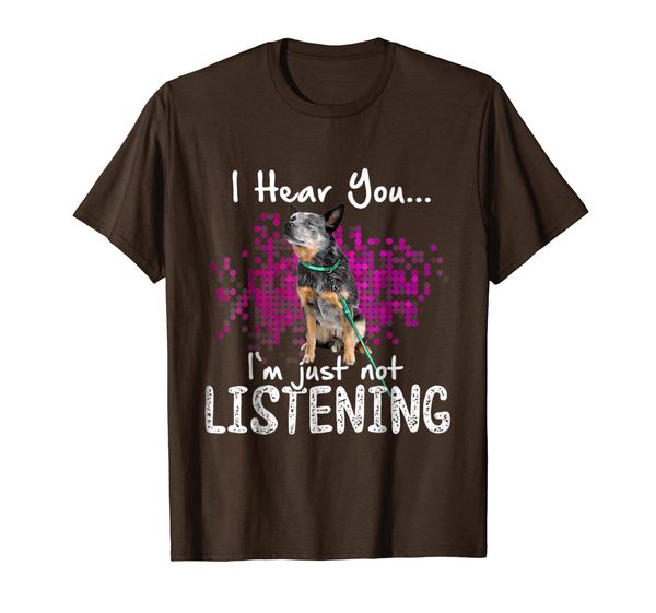 

i hear you i'm just not listening - nice heeler dog tshirt, White;black