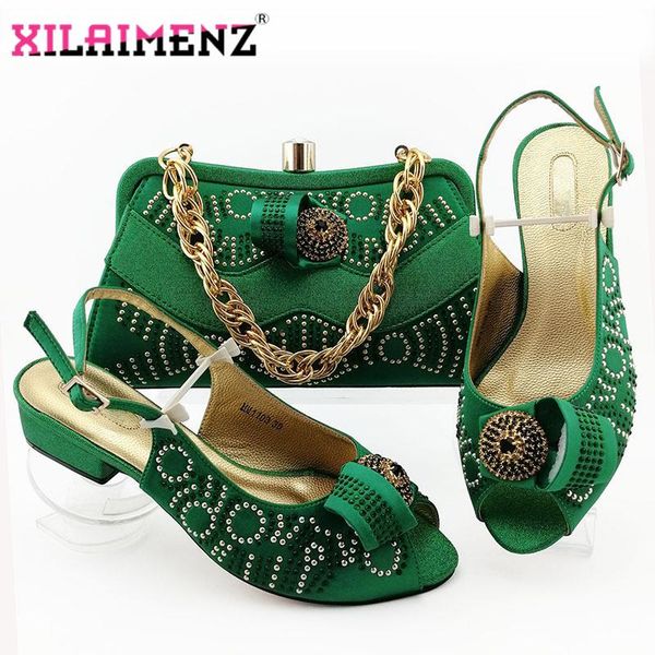 

dress shoes arrival mature african matching sandals and purse set for wedding woman nigerian bag decorated with rhineston, Black