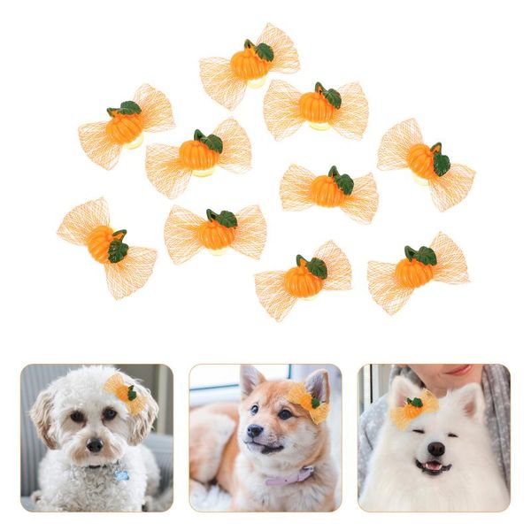 

dog apparel 10 pcs pet headgear funny pumpkin pattern hair clip decor
