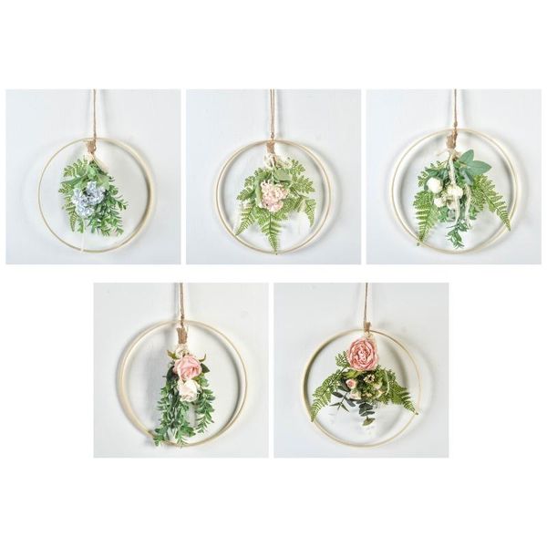 

wedding decoration bamboo wreath rose flower roll pography background holiday artificial decorative flowers & wreaths