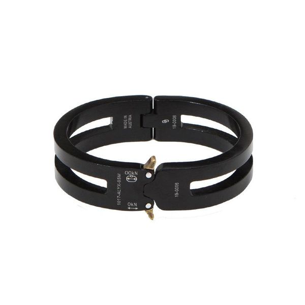 

bangle 2021 alyx braceletitanium alloy 1:1 version track men women cuff bracelets 1017 9sm 19-0007, Black