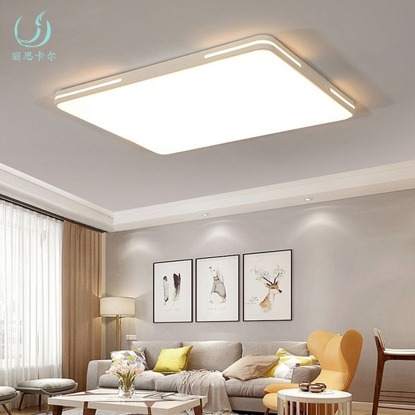 

living room modern simple rectangular household lighting ultra thin ceiling creative led bedroom lamp