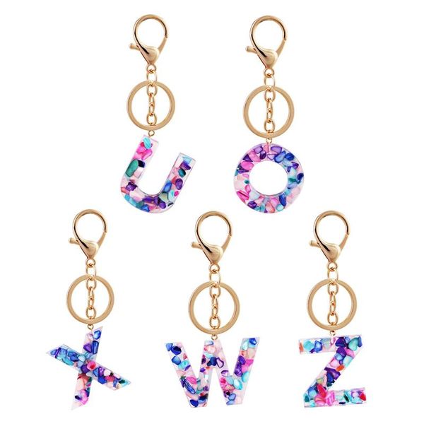 

keychains transparent letter alphabet pendant keychain women purse charms key ring, Silver