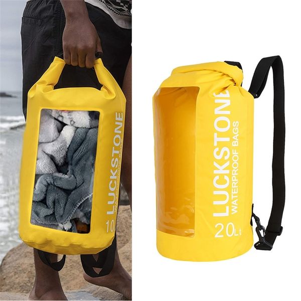 

camping climbing hiking shoulder bag tracing rafting river tracking swimming drift waterproof backpack with window