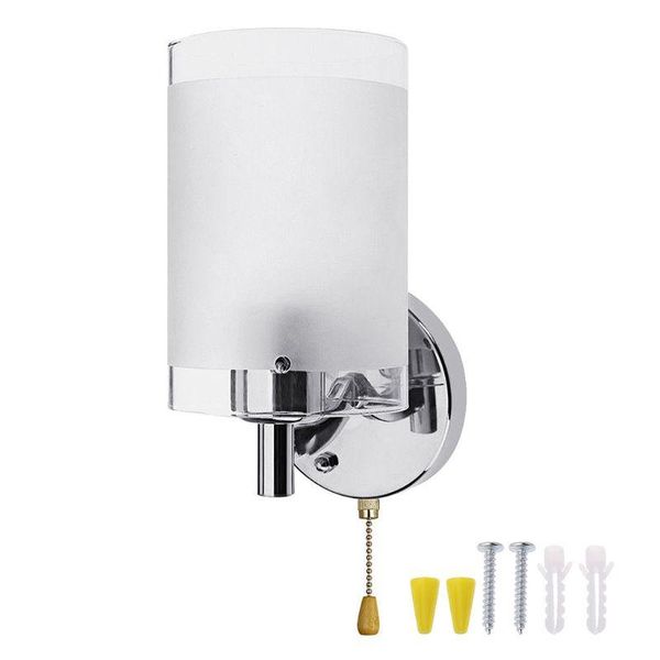 

wall lamp ac85-265v e27 led light modern glass decorative lighting sconce fixture single head optional switch or not