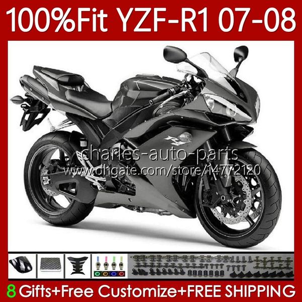 OEM-Verkleidungsset für Yamaha 100 % passend für YZF-R1, YZF1000, YZF R1 2007–2008, Karosserie 91Nr