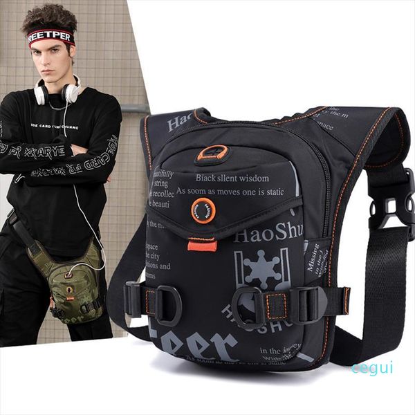 

men military assault oxford nylon shoulder messenger fanny bag waterproof motorcycle rider male hip belt waist pack leg bags