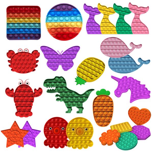 

Simple Dimple Octopus Push Pop Bubble Fidget Sensory Toy Unicorn Dinosaur Stress Reliever Antistress Toys War Table Game