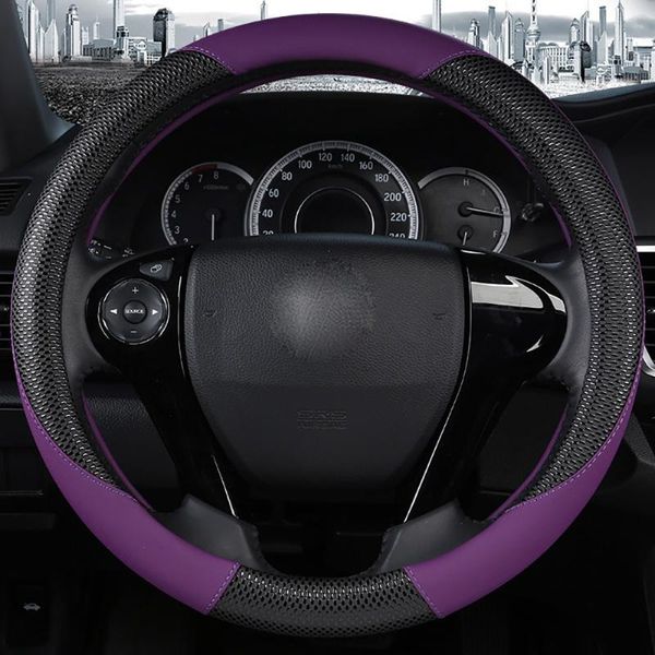

steering wheel covers qfhetjie fashion essential touch leather car cover four seasons universal wear-resistant non-slip accessories